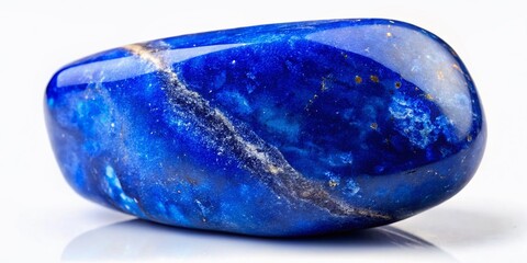 Obraz premium Close-up Silhouette of Lapis Lazuli Gemstone, Deep Blue Mineral Texture