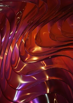 Red metal waves texture background