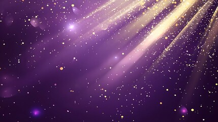 Fototapeta premium A purple background with gold and silver glitter