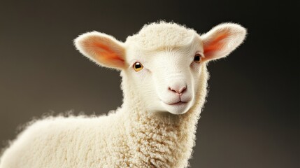 Naklejka premium Adorable Baby Lamb Portrait