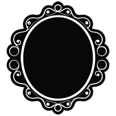 round frame with floral ornament