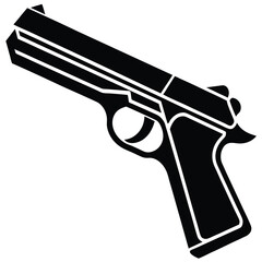 gun and bullets vector illustration 