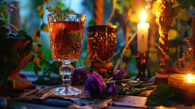 Capture the Cool Moment: The Summer Temptation of Iced Tea with Mint! In the picture, a refreshing glass of iced tea with mint is placed in front of a fresh background. The crystal - clear ice cubes a