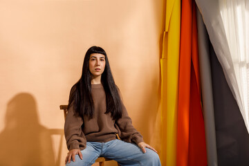 Cozy brunette studio