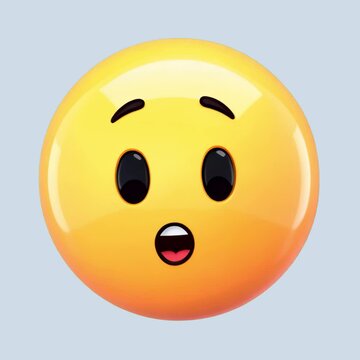 Unhappy and frowning 3d emoticon character animation isolated asset, transparent 4K video, alpha channel, ProRes 4444