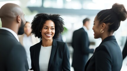 Business professionals networking at a leadership conference, symbolizing professional development