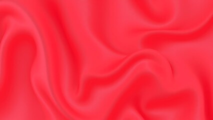 Fototapeta premium Red Fabric Texture with Soft Waves