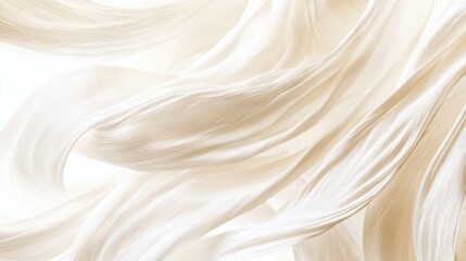 Obraz premium Flowing Fabric Abstract Motion in Creamy White Waves Elegant Background