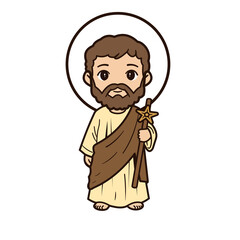 High-Quality Saint Joseph Character Illustration in PNG Format
