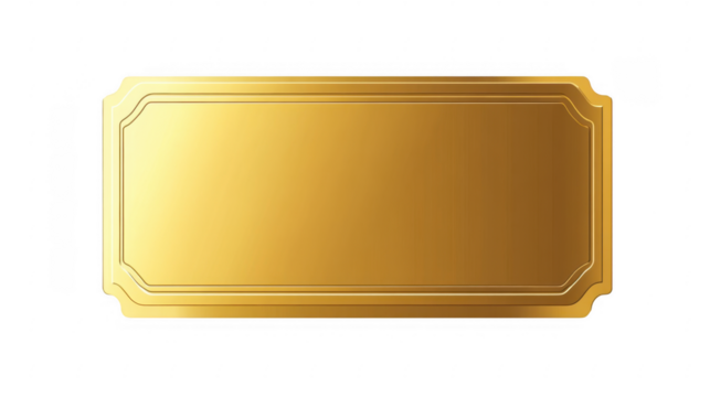 Elegant Blank Gold Plate for Customization and Personalization Use