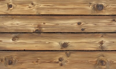 Naklejka premium Rustic wooden planks with natural knots and textured surface