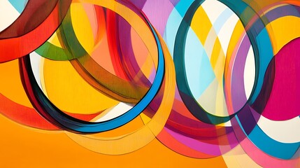 Obraz premium Abstract Colorful Rings Background.