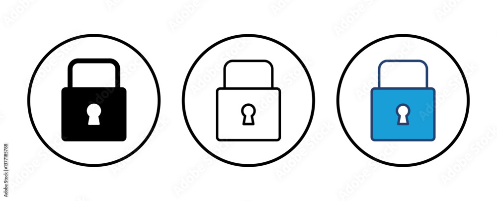 Poster lock icon vector. padlock icon vector. encryption icon. security symbol
