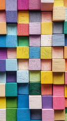 Colorful Geometric Cube Pattern Texture Background