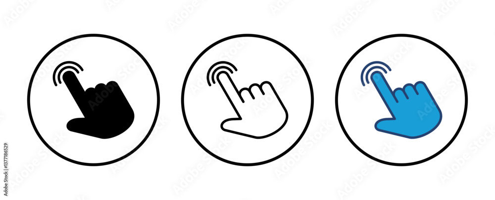 Poster hand cursor icon. cursor icon vector. hand cursor icon click