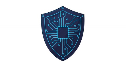 Representing Cybersecurity Shield with Circuit Board Design for Digital Protection