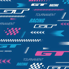 Obraz premium Sport GT race pink pattern