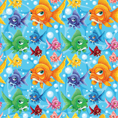 Obraz premium Colorful Fish in Underwater Scene