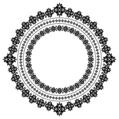 Damask black Round circular round ornament floral Abstract pattern, Classic Victorian traditional style, Mandala, Moroccan frame, Floral frames, Antique, Vintage Design
