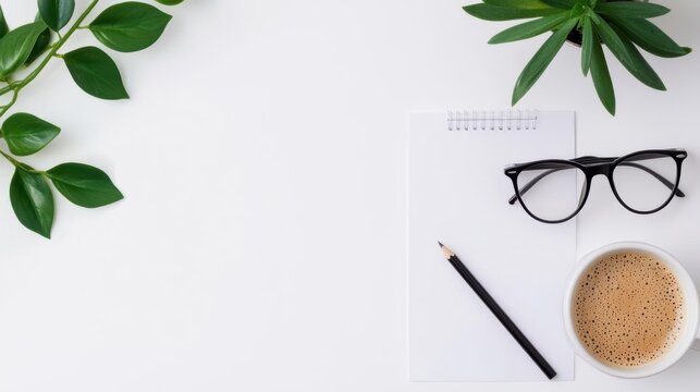 Elegant flatlay of a printed business continuity framework on a tidy white desk