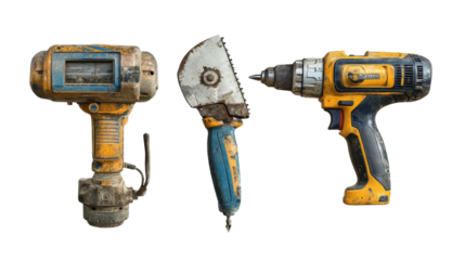 Industrial gloves, ear protection, and goggles, Transparent background, PNG file, essential for safety,