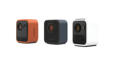 Obraz premium Portable power banks, different capacities and sizes, Transparent background, PNG file,