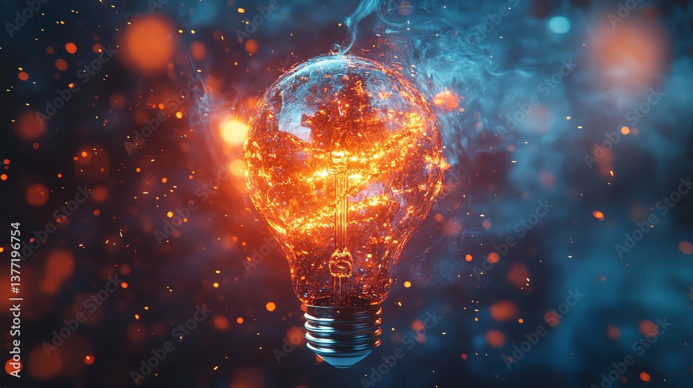 Aufkleber a light bulb symbolizing the spark of innovation