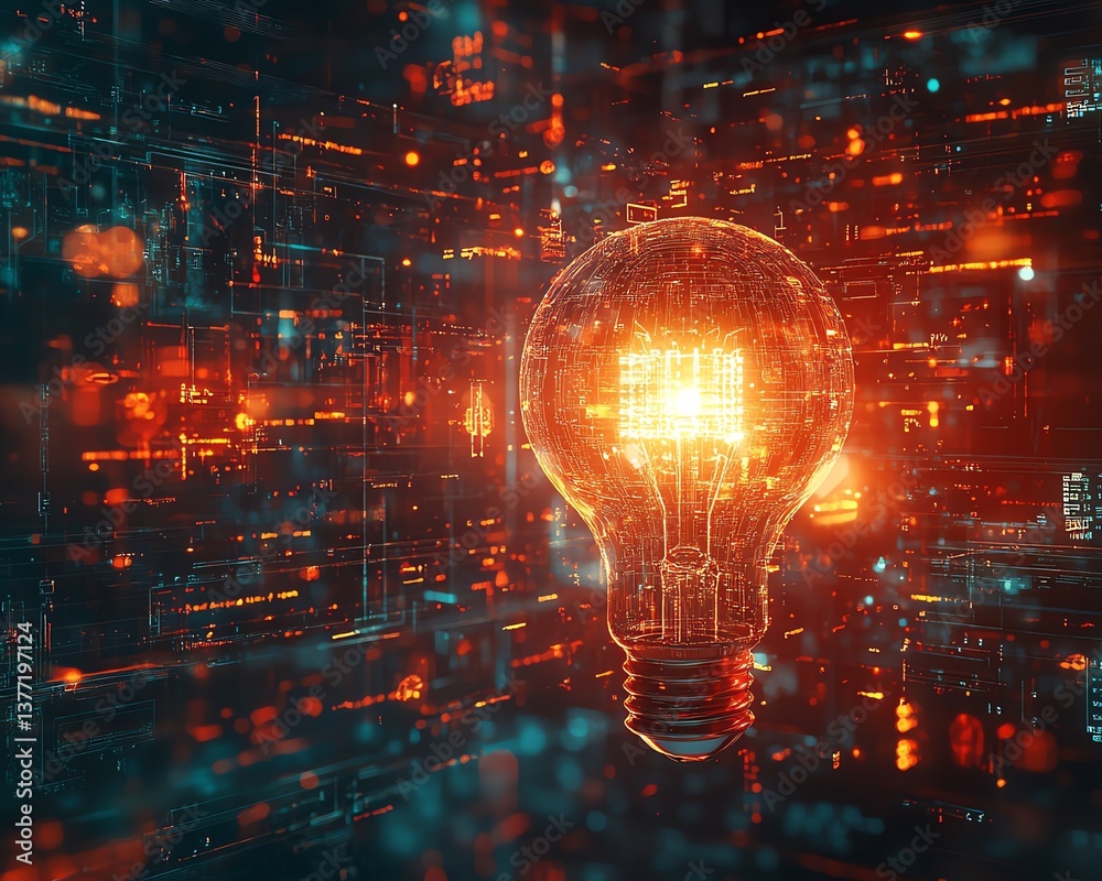 Poster A conceptual image of a light bulb as a metaphor for innovation