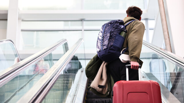 Young Man at the Airport