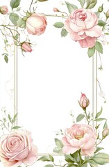 Naklejka premium Text Space with Gentle Roses.