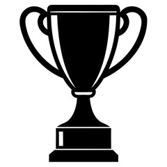 High-Quality Trophy Silhouette Vector Perfect for vector design on Transparent Background with PNG