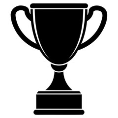 High-Quality Trophy Silhouette Vector Perfect for vector design on Transparent Background with PNG
