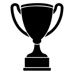 Flat trophy silhouette vector illustration isolated on transparent background