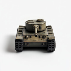 Realistic Military Tank Model: Iconic Scale Armored Vehicle in Studio Isolation