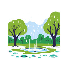 Fototapeta premium landscape with trees