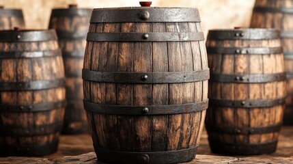 Vintage Wooden Barrels