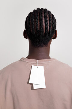 Fashion Label Mockup on Man 