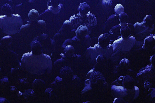 Top view from a crowd