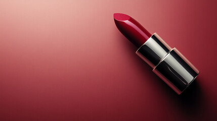 Fototapeta premium Red lipstick symbolizes confidence, boldness, and empowerment. Its vibrant color represents passion, strength, and modern femininity, making it a timeless beauty staple.