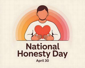 Person Holding Heart Celebrates National Honesty Day on April 30