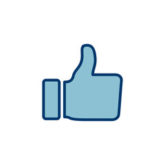 like icon vector isolated on white background. Thumbs up icon. social media icon