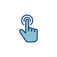 Hand click icon vector isolated on white background. pointer icon vector. hand cursor icon vector