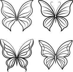 Fototapeta premium Elegant Flowing Curve Line Art Collection.