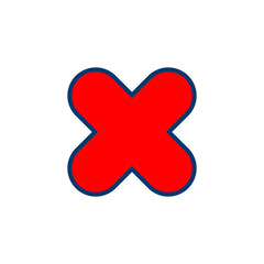 Obraz premium Close icon vector isolated on white background. Delete icon. remove, cancel, exit symbol