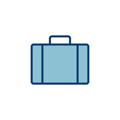 Briefcase icon vector isolated on white background. Briefcase vector icon