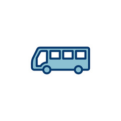 Bus Icon vector isolated on white background. Black bus vector icon
