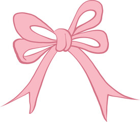 Pink Retro ribbon bow