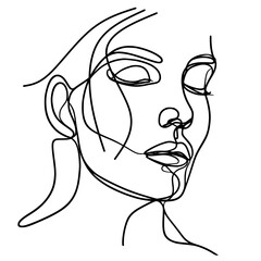 face of a woman, vector illustration of a woman