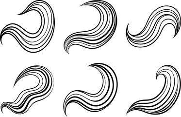 Obraz premium Elegant Flowing Curve Line Art Collection.