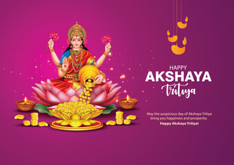 happy Akshaya Tritiya of India. abstract  vector illustration design